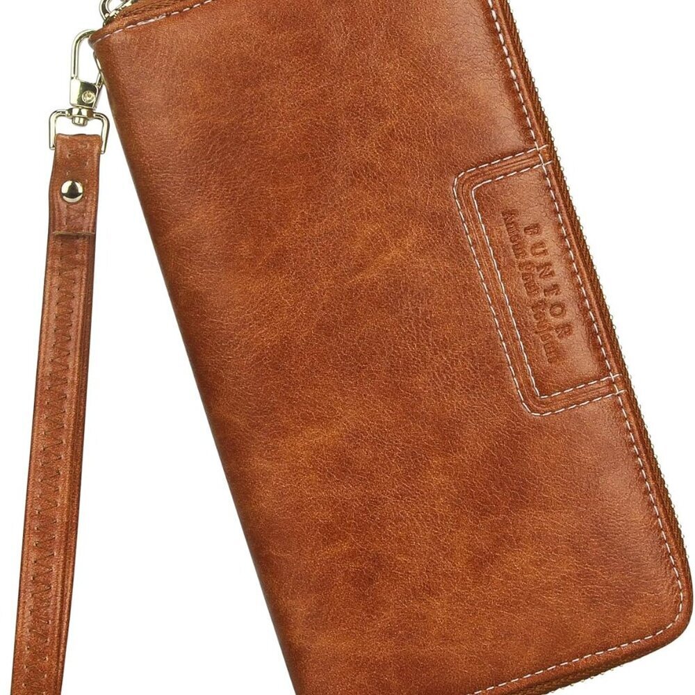 Wristlet Wallets for Women, Ladies PU Vegan Leather Clutch Wallet Zip around Pho